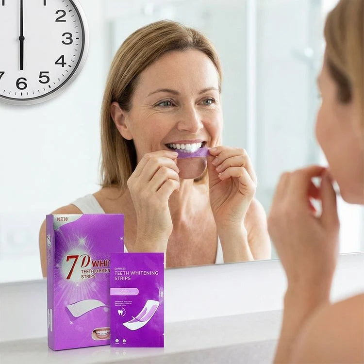 Whitening Strips Peroxide-Free Enamel-Safe No-Slip Fit