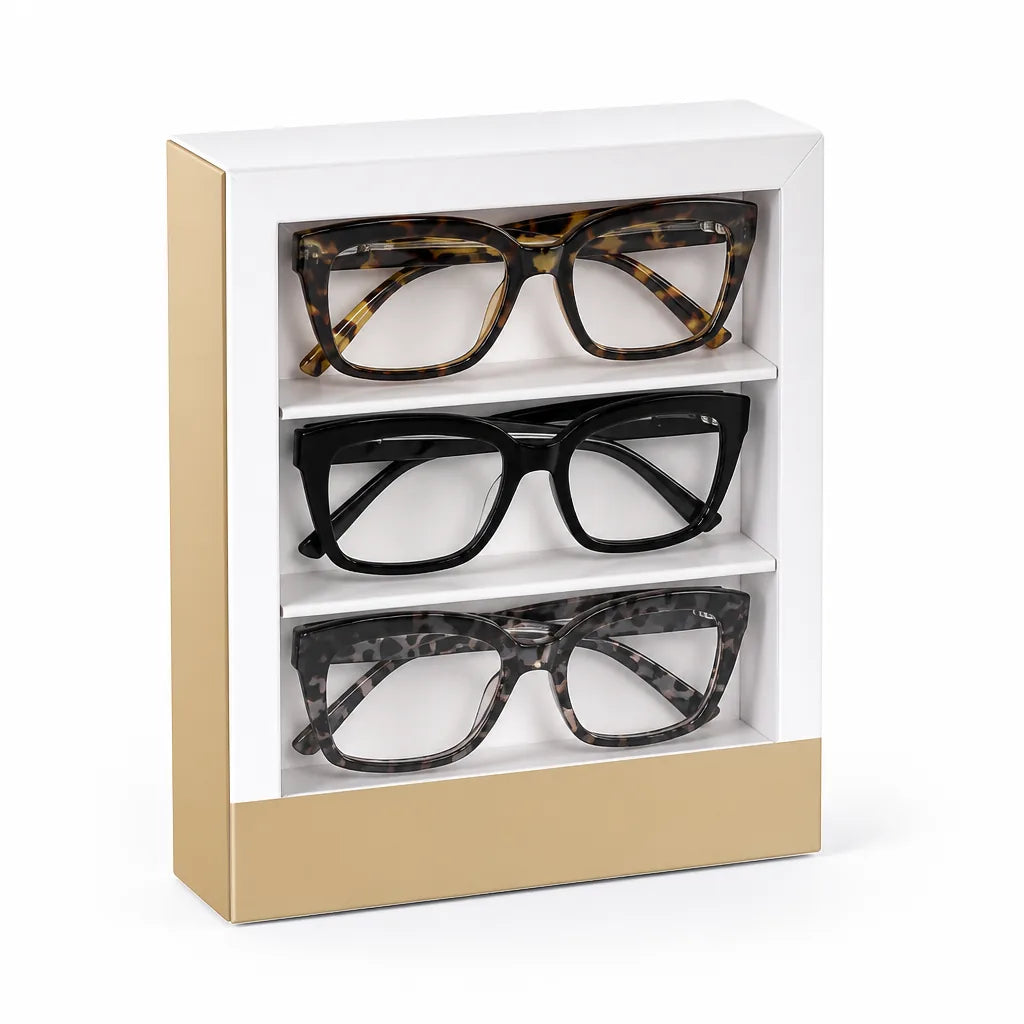 Reading Glasses Set Oversized Square Blue Light Blocking 3-Pack