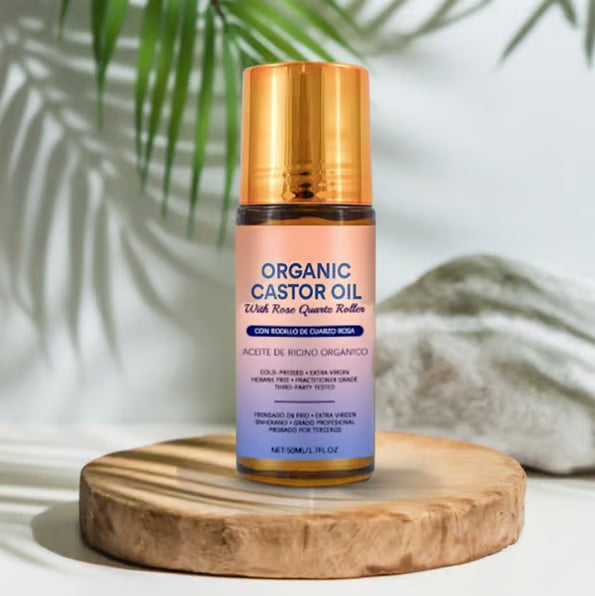 Castor Oil Roll-On Organic Hydrating Amber Glass
