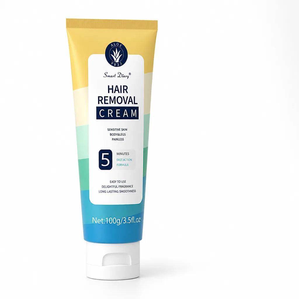 Depilatory Cream Painless Fast-Acting Aloe Vera & Vitamin E