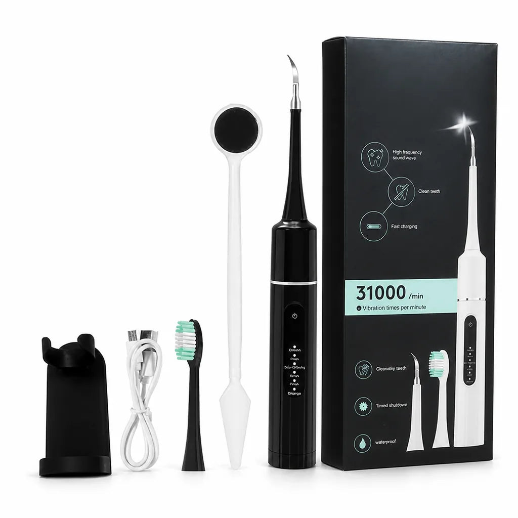 Ultrasonic Teeth Cleaner Dual-Head Brush & Scaler 40,000 Vibrations