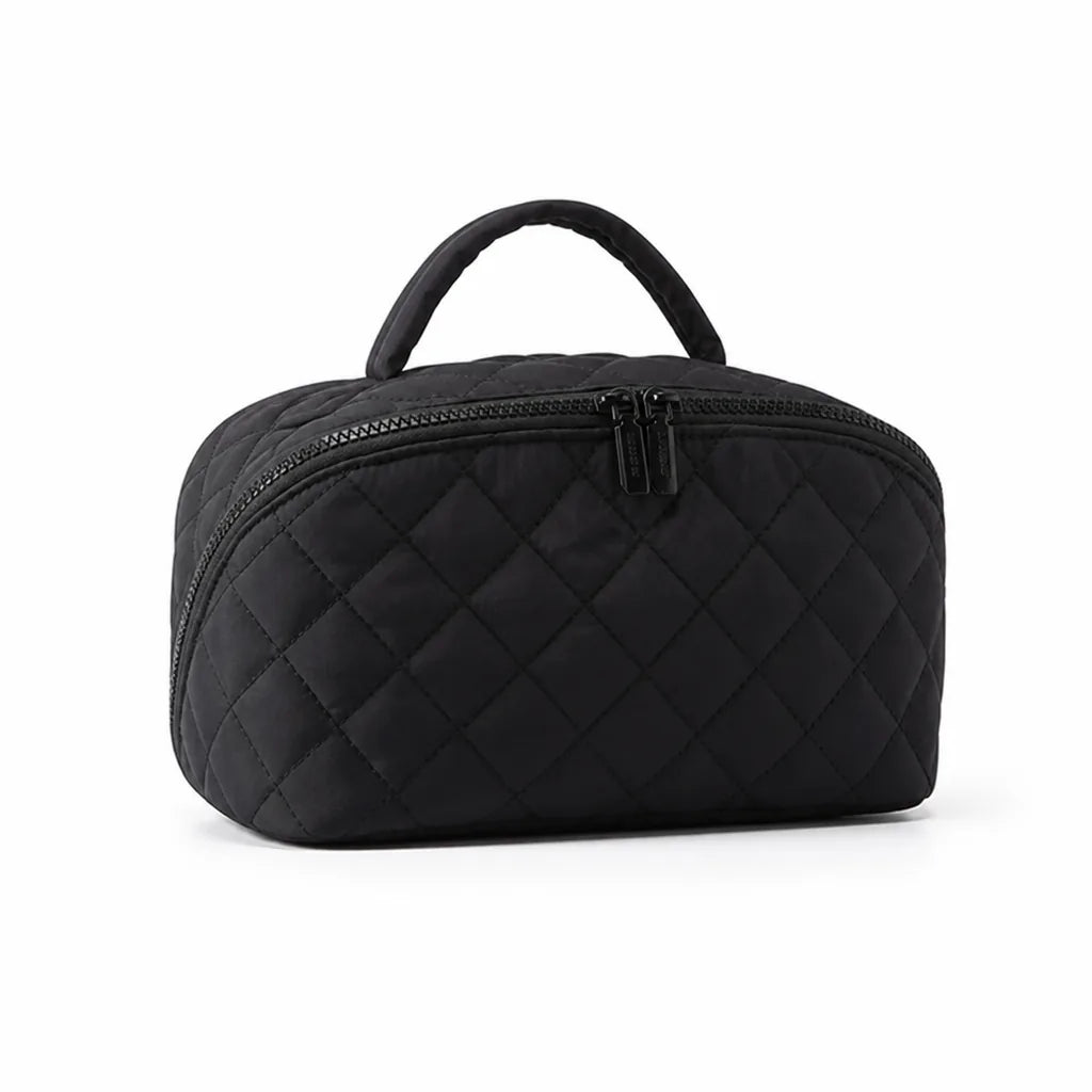 Travel Makeup Bag 180° Lay-Flat & Machine-Washable Lining
