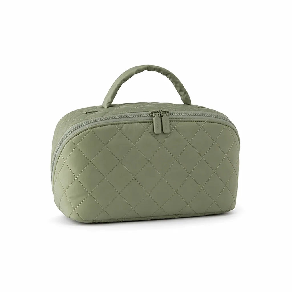 Travel Makeup Bag 180° Lay-Flat & Machine-Washable Lining