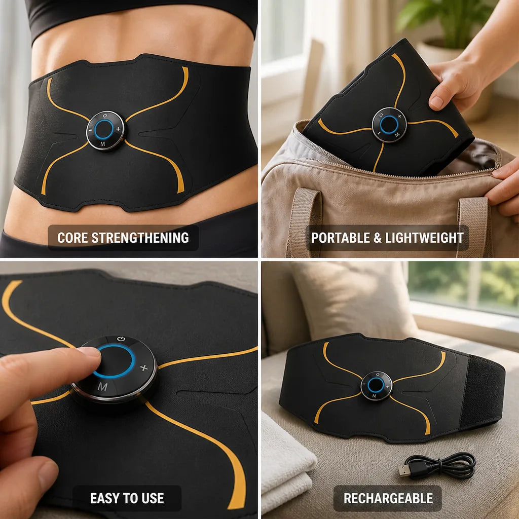 Ab Trainer Wireless EMS Rechargeable & Portable