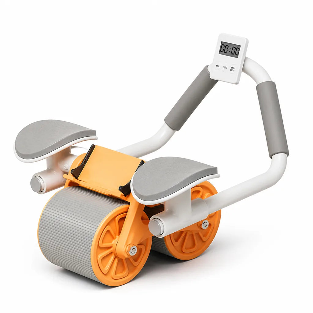 Ab Wheel Trainer Automatic Rebound Space-Saving