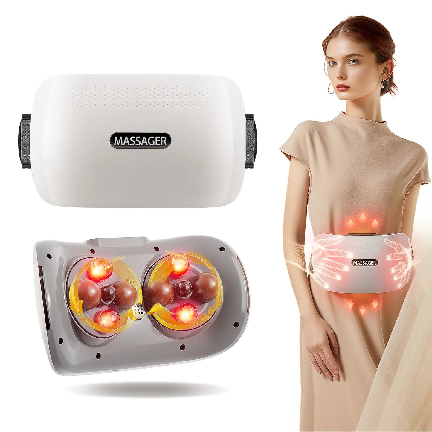 Abdominal Massager Cordless & Portable Soothing Heat