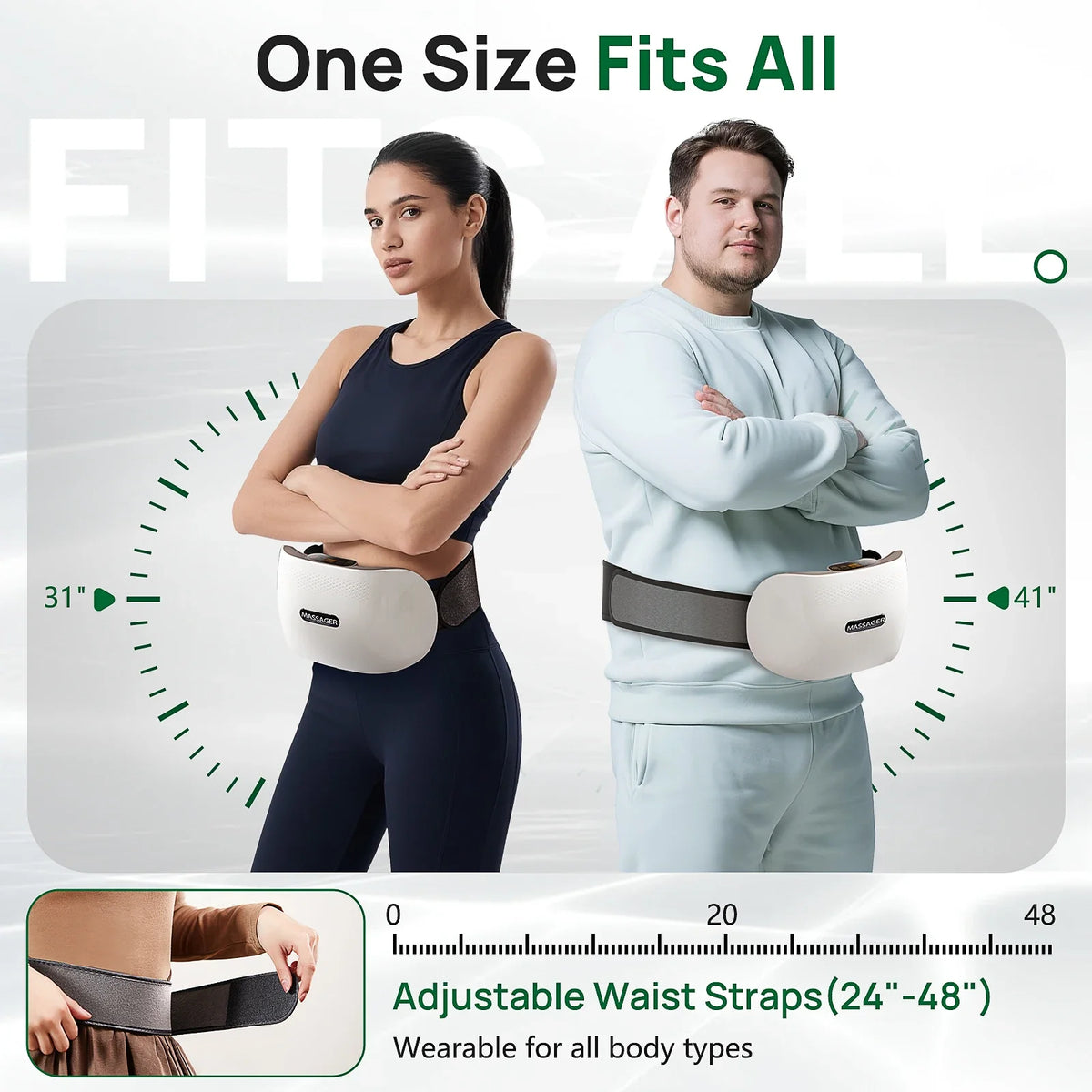 Abdominal Massager Cordless & Portable Soothing Heat