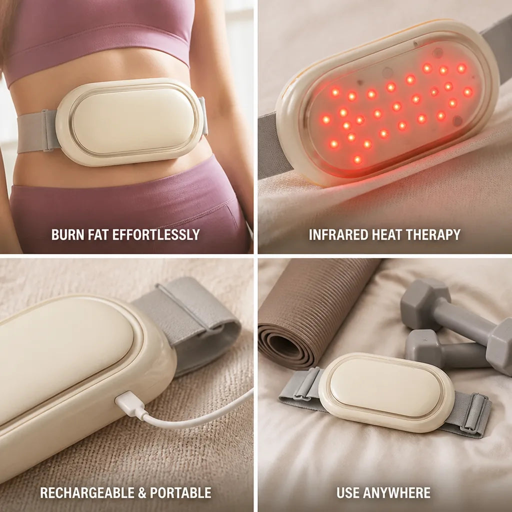 Abdominal Massager EMS & Infrared Heat Adjustable Belt