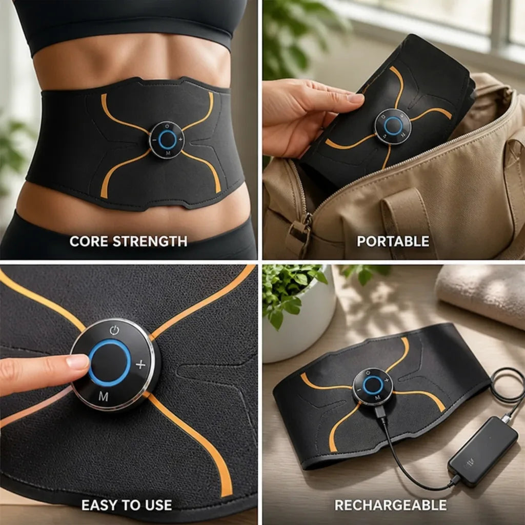 Abdominal Muscle Trainer Portable Rechargeable EMS