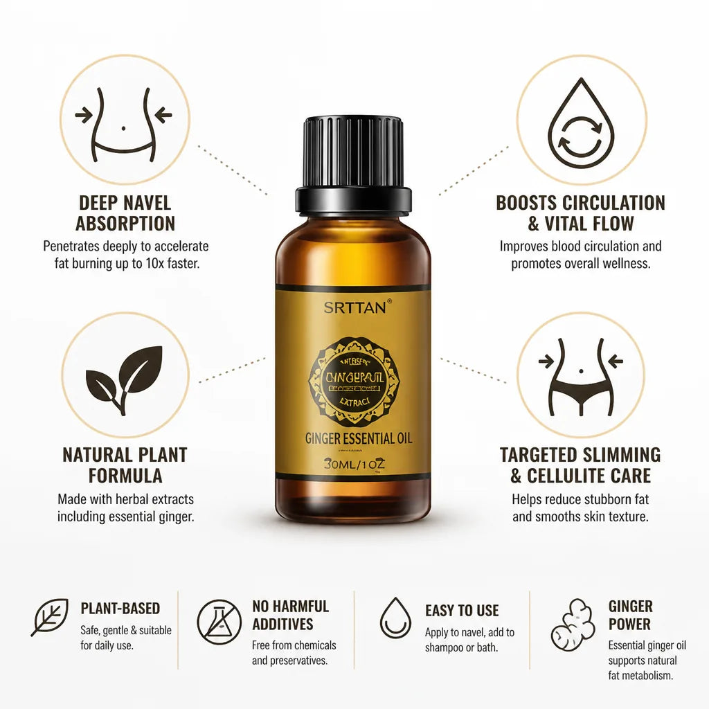 Abdominal Slimming Serum Navel Absorption Ginger Oil