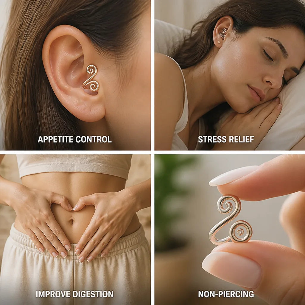 Acupressure Earrings Non-Piercing Slimming & Stress Relief