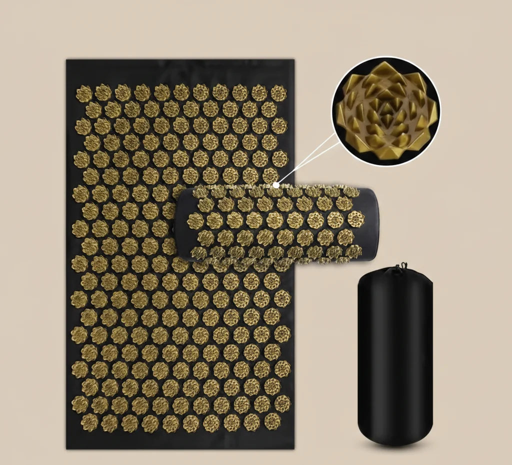 Acupressure Mat & Pillow Set Deep-Tissue Spike Massage
