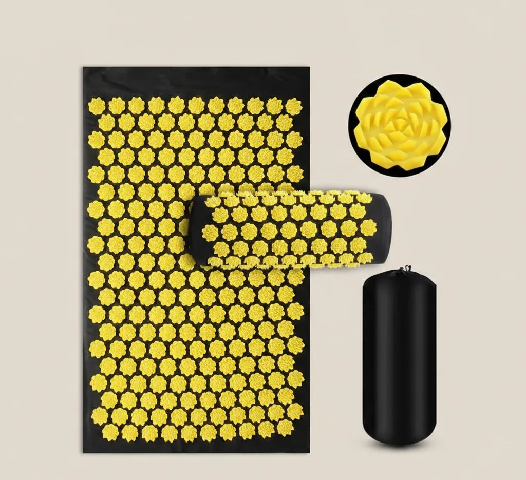 Acupressure Mat & Pillow Set Deep-Tissue Spike Massage