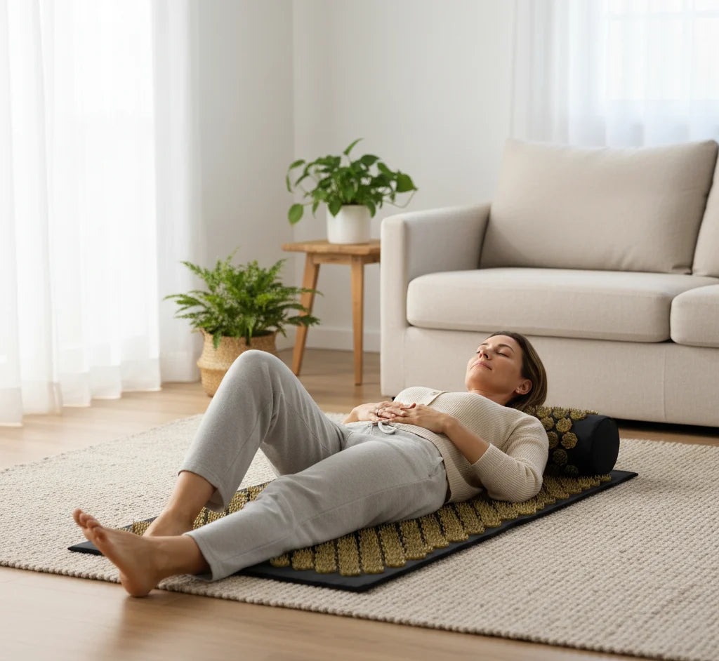 Acupressure Mat & Pillow Set Deep-Tissue Spike Massage