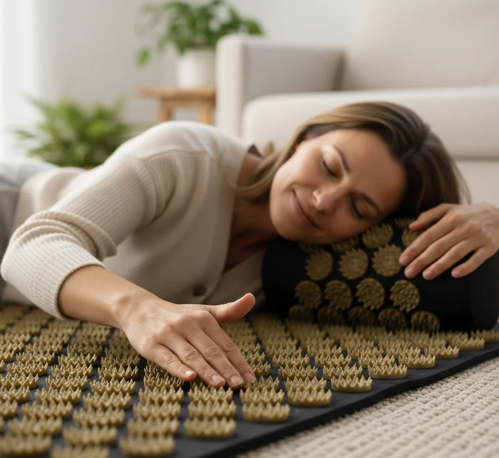Acupressure Mat & Pillow Set Deep-Tissue Spike Massage
