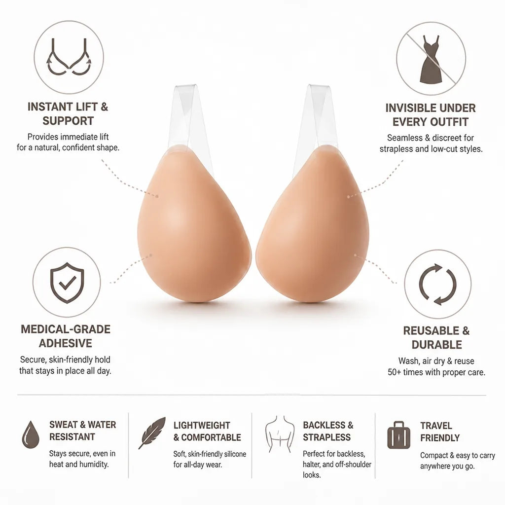 Adhesive Bra Invisible Strapless Lift