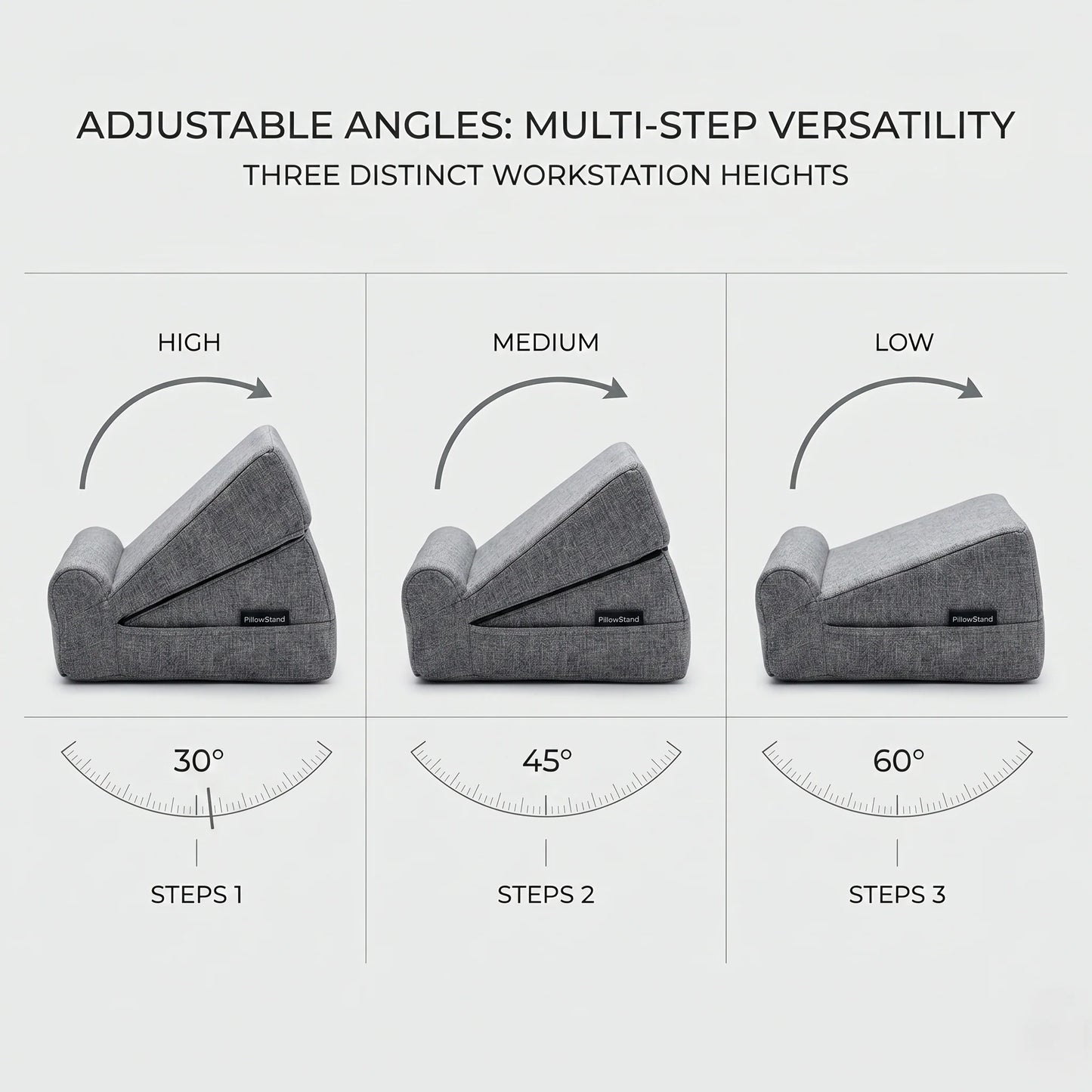Adjustable Bed Pillow Multi-Angle Ergonomic Support