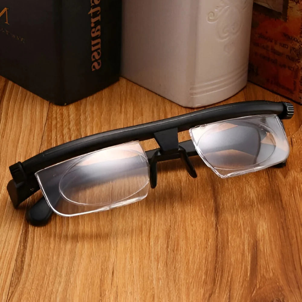 Adjustable Focus Glasses Dial-Adjustable & Impact-Resistant Lenses