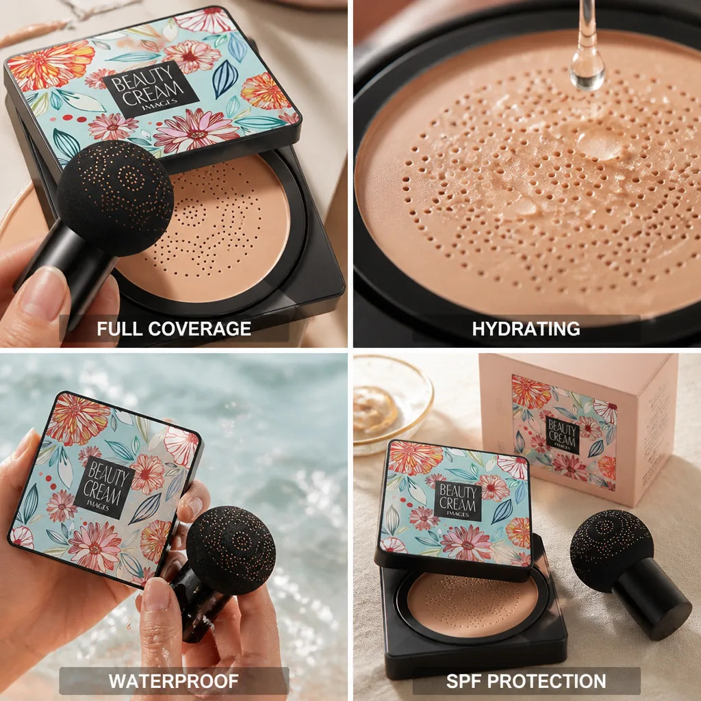 Air Cushion CC Cream Mushroom Sponge Hyaluronic SPF 20