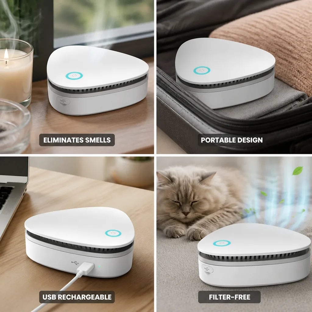 Air Purifier Filter-Free USB Rechargeable