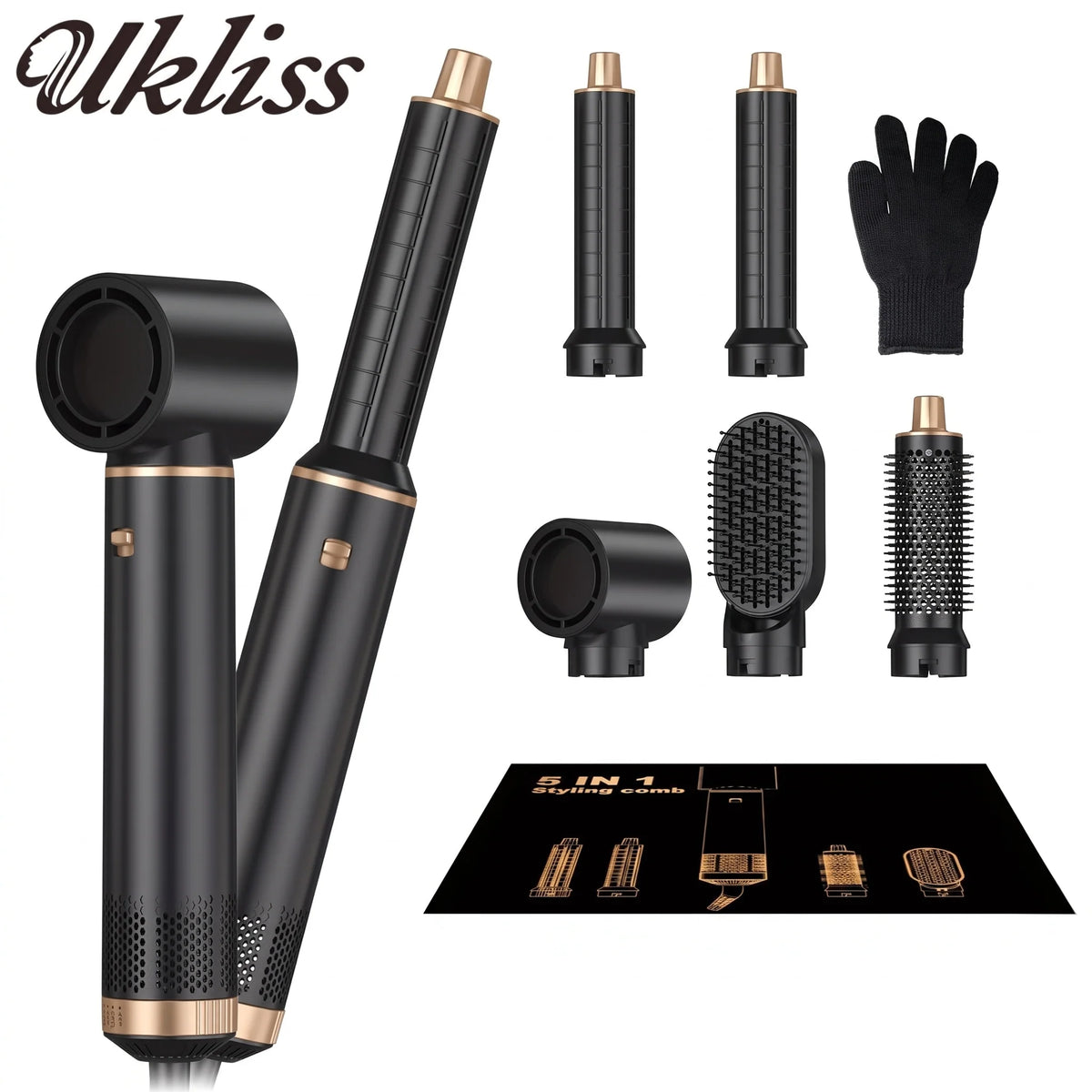 Air Wrap Styler 5-in-1 Airflow Curls Negative Ion