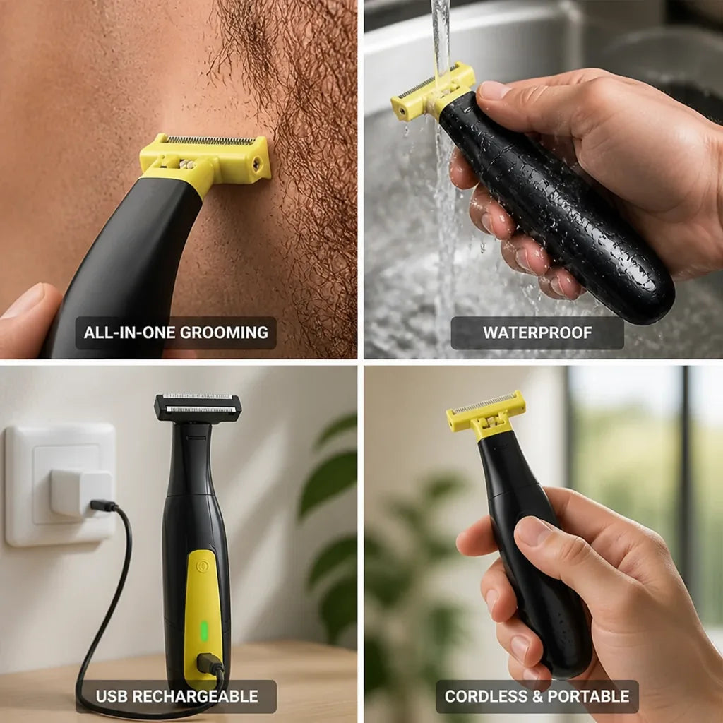 All-in-One Trimmer Cordless Waterproof USB Rechargeable
