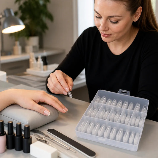 Almond Nail Tips Seamless Ultra-Thin 240-Piece