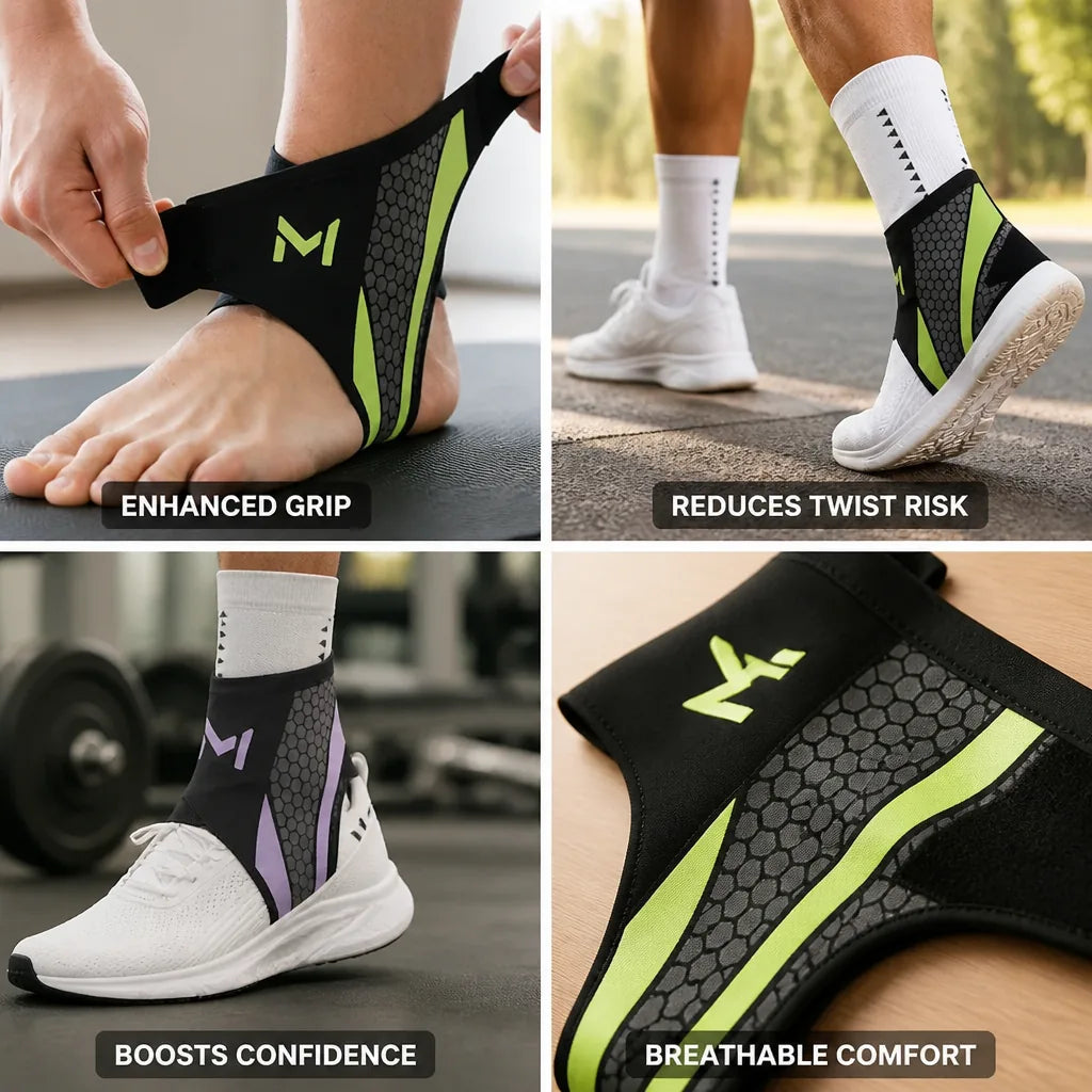 Ankle Brace Non-Slip Grip & Stability Support Two Pack