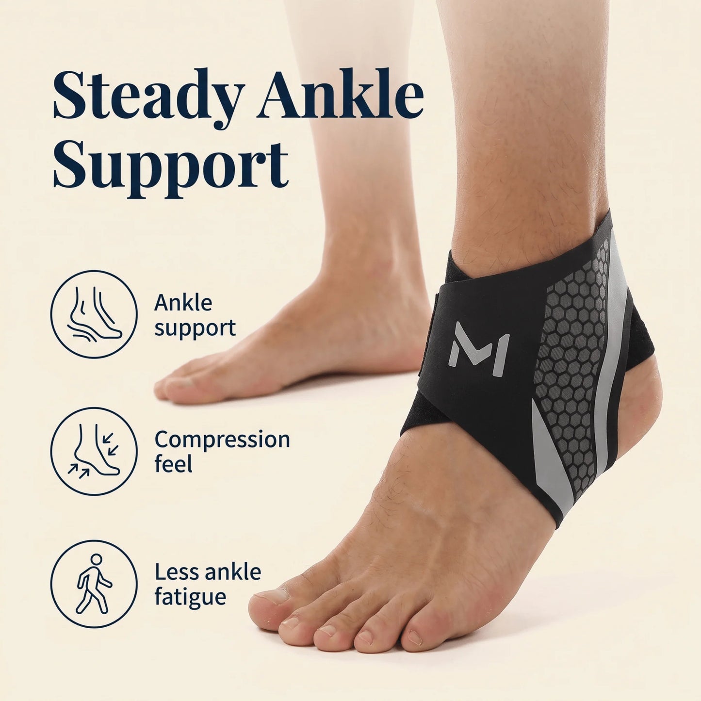 Ankle Compression Sleeve Adjustable Ultra-Thin Open-Heel