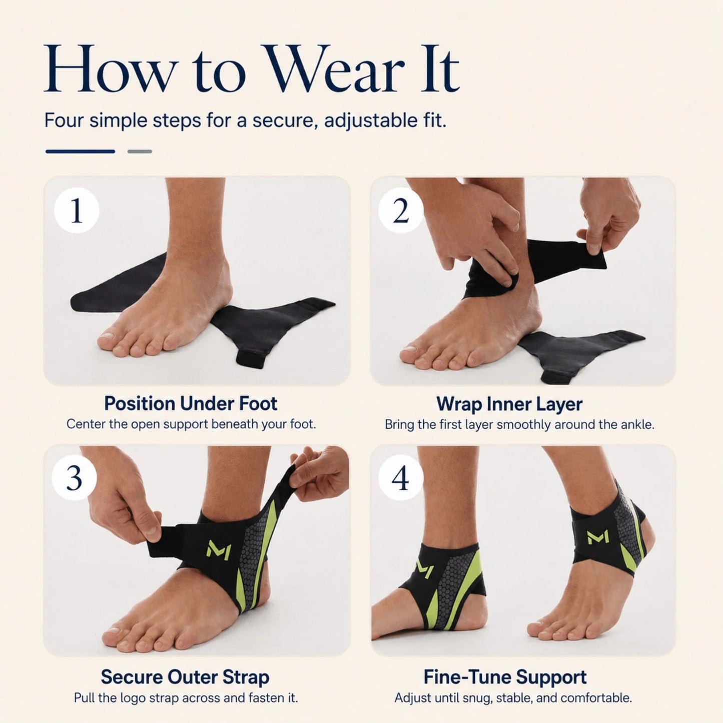 Ankle Compression Sleeve Adjustable Ultra-Thin Open-Heel
