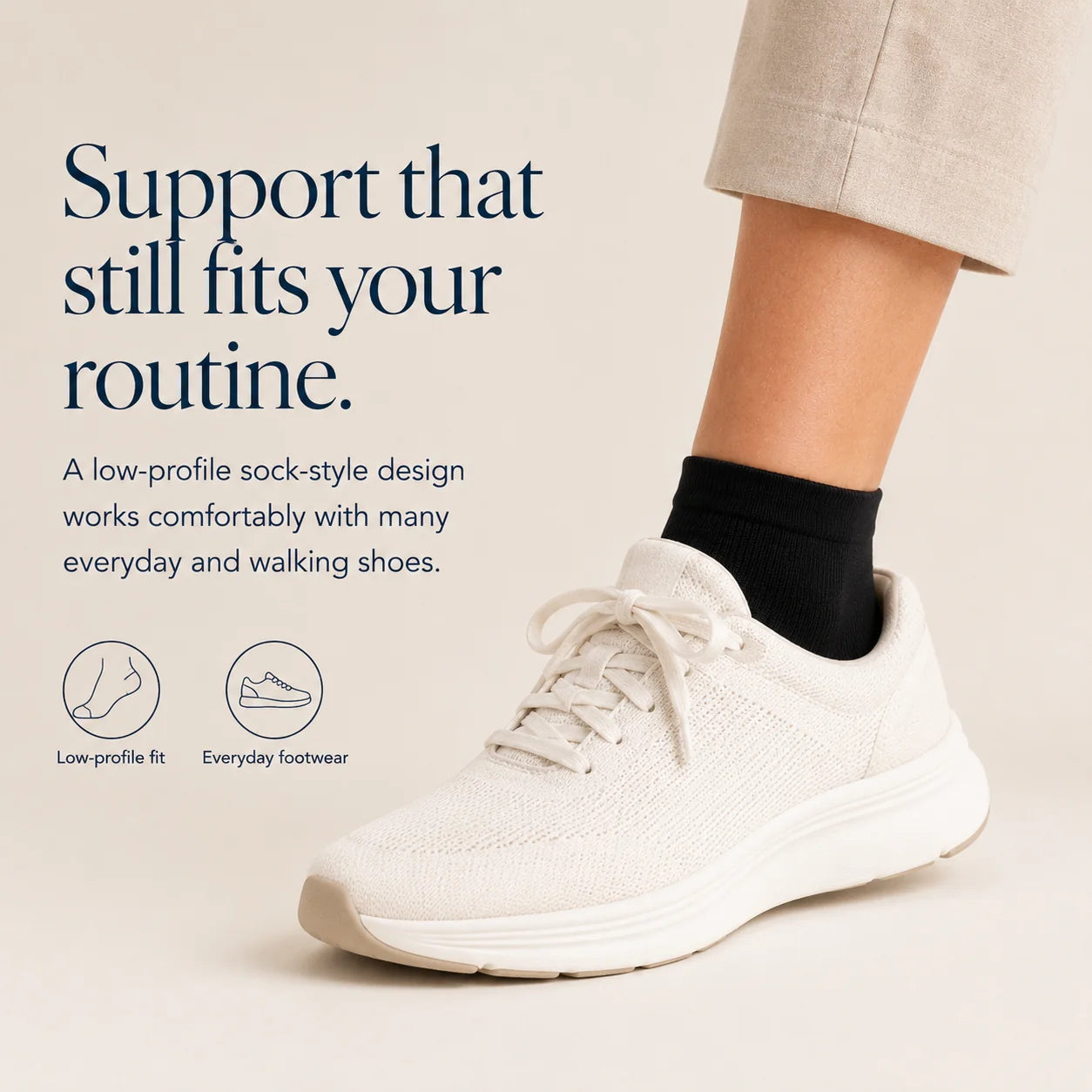 Ankle Compression Socks Open-Toe Breathable Stretch-Knit