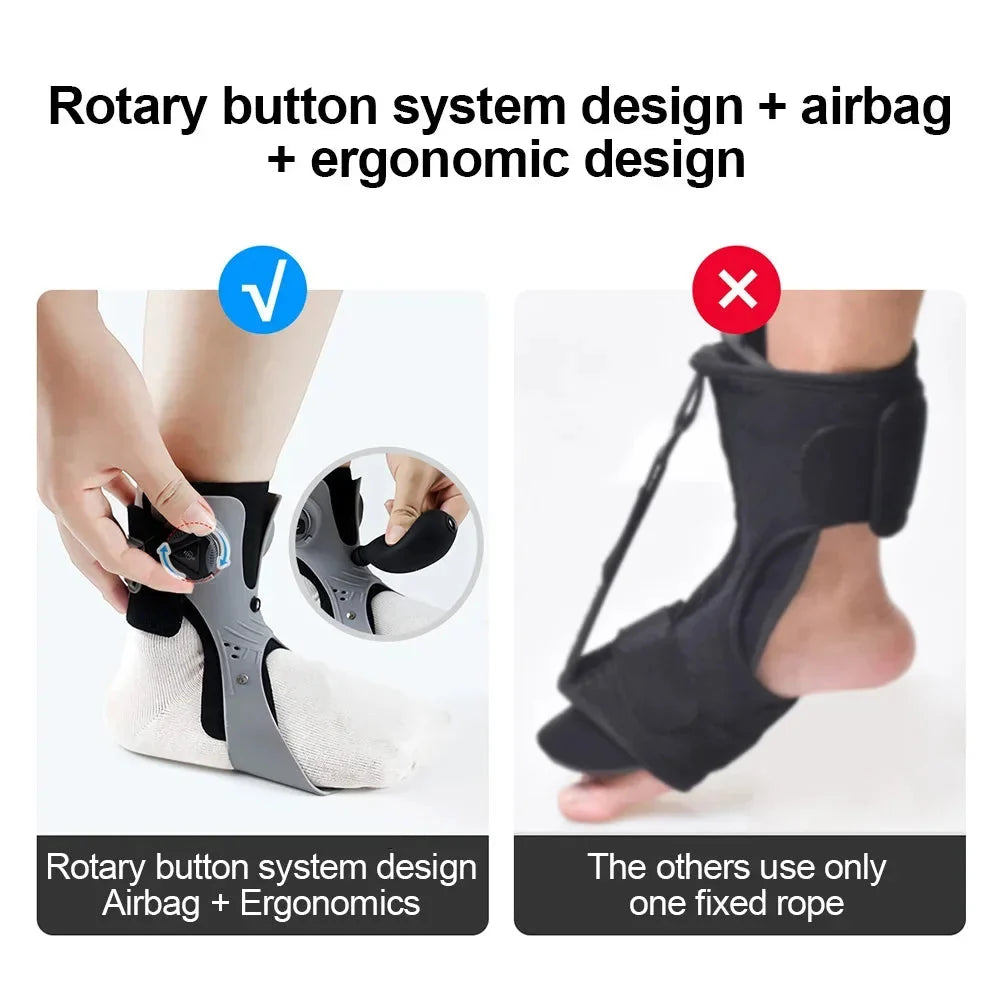 Ankle Support Brace Dorsiflexion Assist & Adjustable Straps