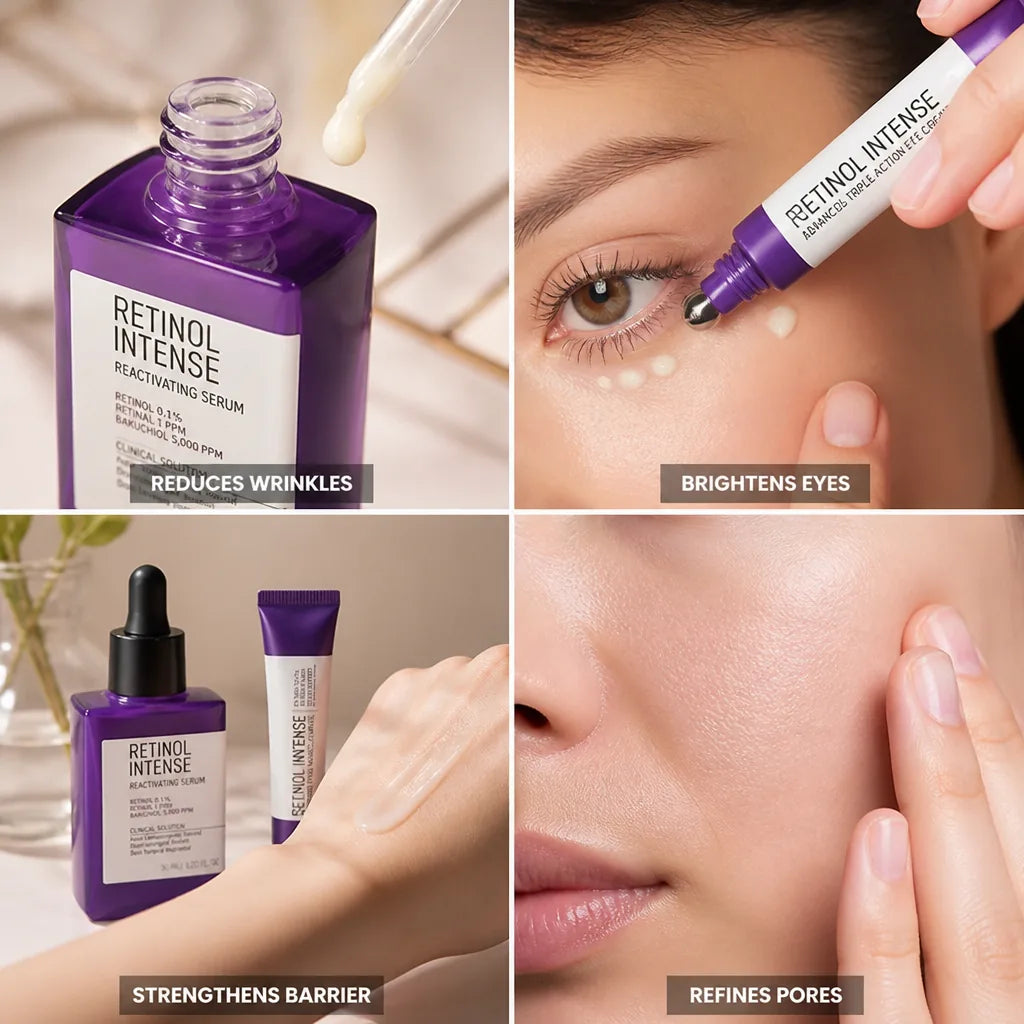Anti-Aging Duo Retinol & Hyaluronic Acid Serum & Eye Cream