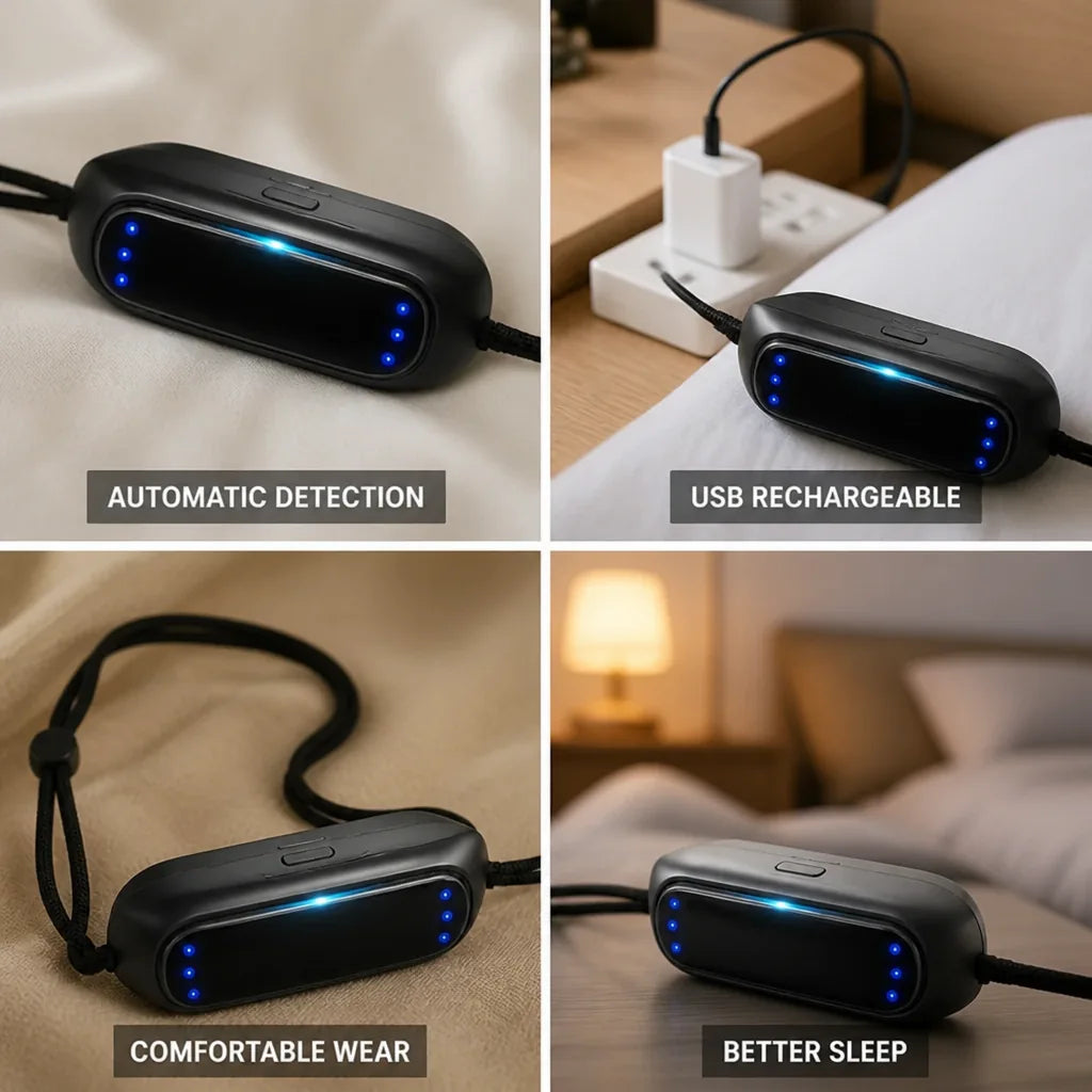 Anti-Snoring Device Automatic Detection Gentle Vibration USB Rechargeable