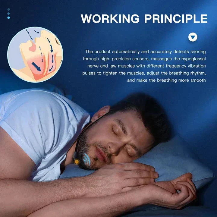 Anti-Snoring Device Smart Sensor & Gentle Vibration USB Rechargeable