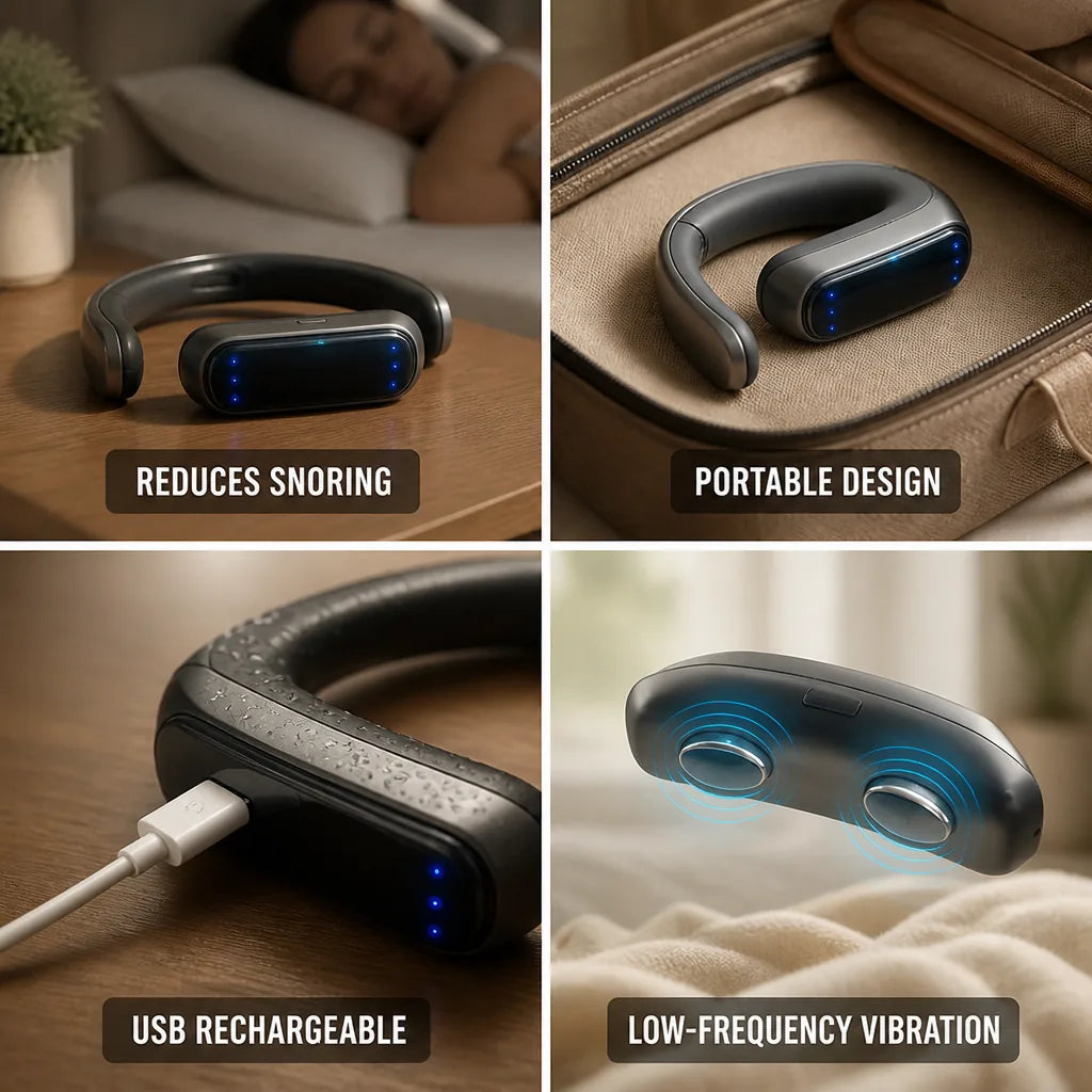 Anti-Snoring Neckband Low-Frequency Vibration USB Rechargeable