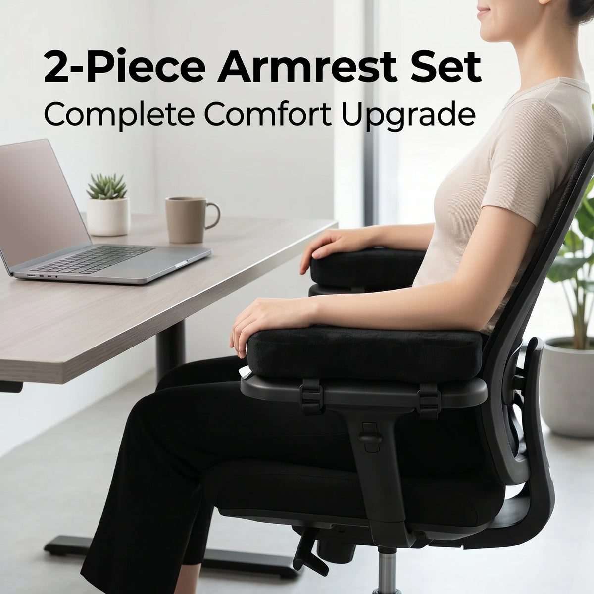 Armrest Pads Memory Foam Non-Slip Set of 2