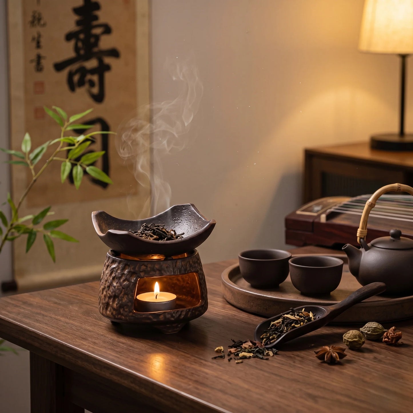 Aromatherapy Burner Minimalist Ceramic Removable Dish