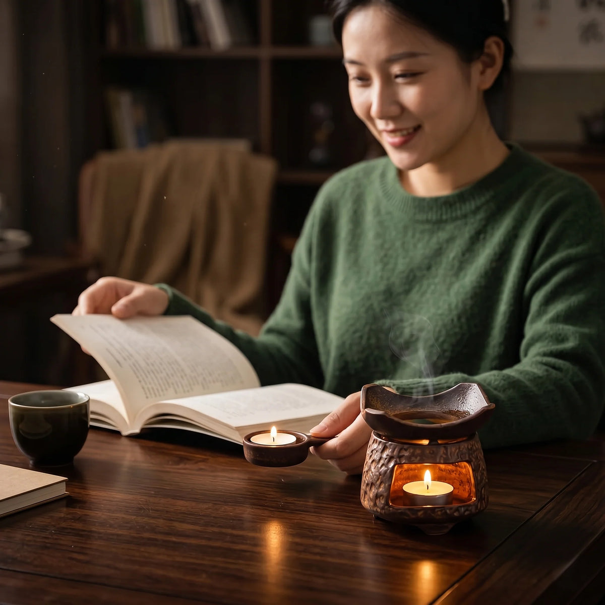 Aromatherapy Burner Minimalist Ceramic Removable Dish