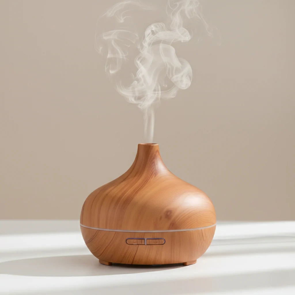 Aromatherapy Diffuser Quiet Wood Grain & Marble Finish