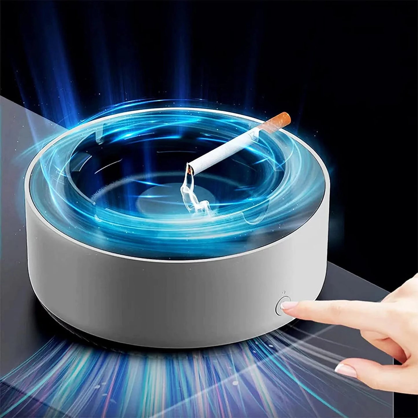 Ashtray Multi-Layer Smoke Filtration USB Rechargeable