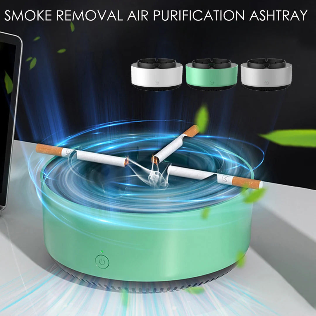 Ashtray Multi-Layer Smoke Filtration USB Rechargeable