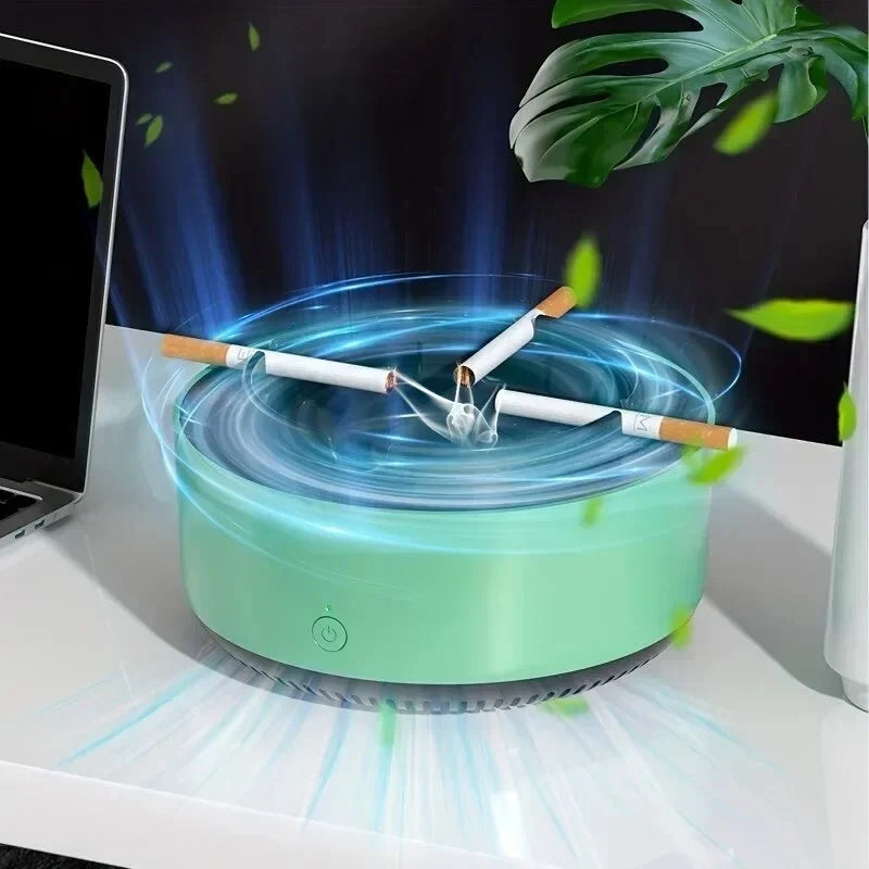 Ashtray Multi-Layer Smoke Filtration USB Rechargeable