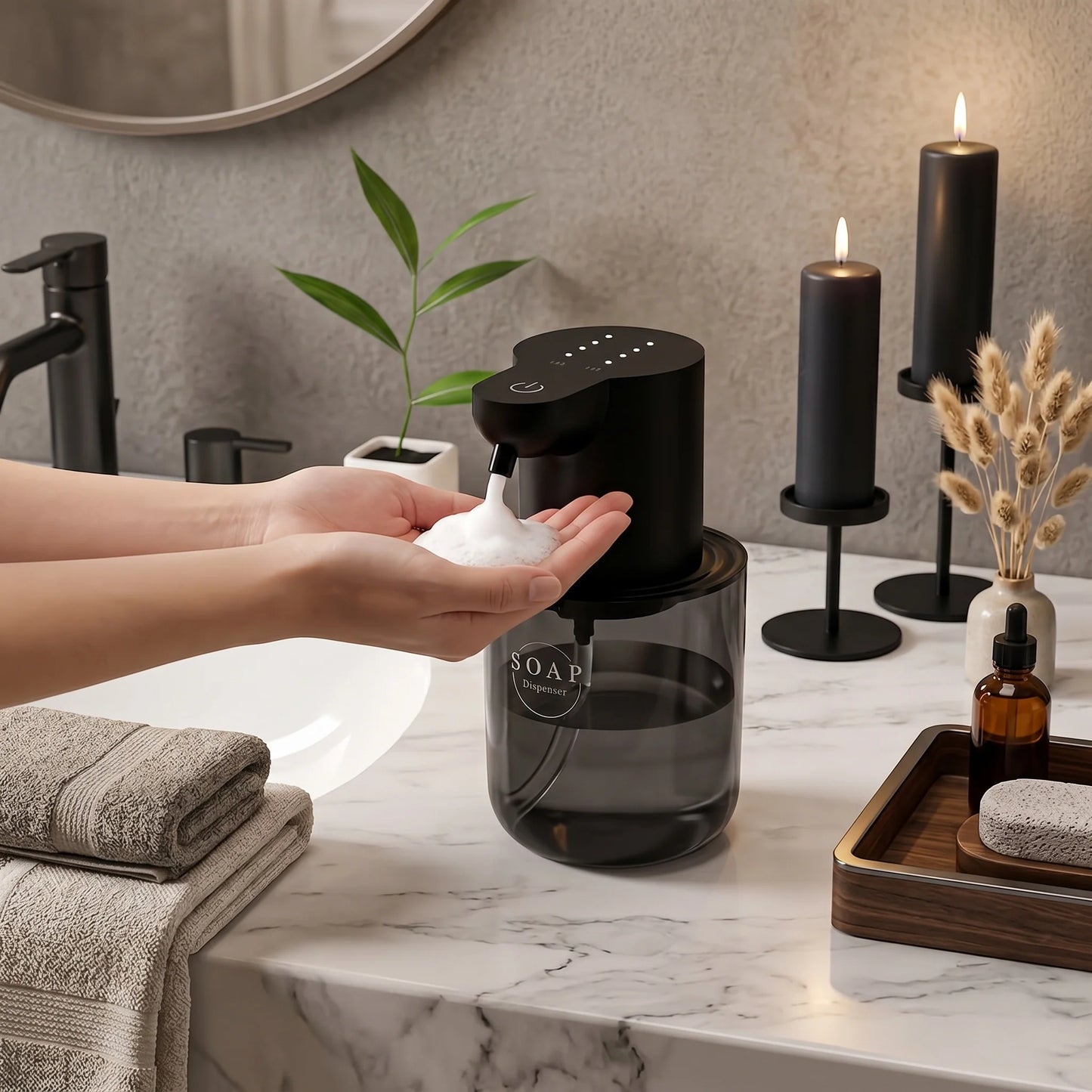 Automatic Soap Dispenser Touchless Rechargeable Foam & Droplet