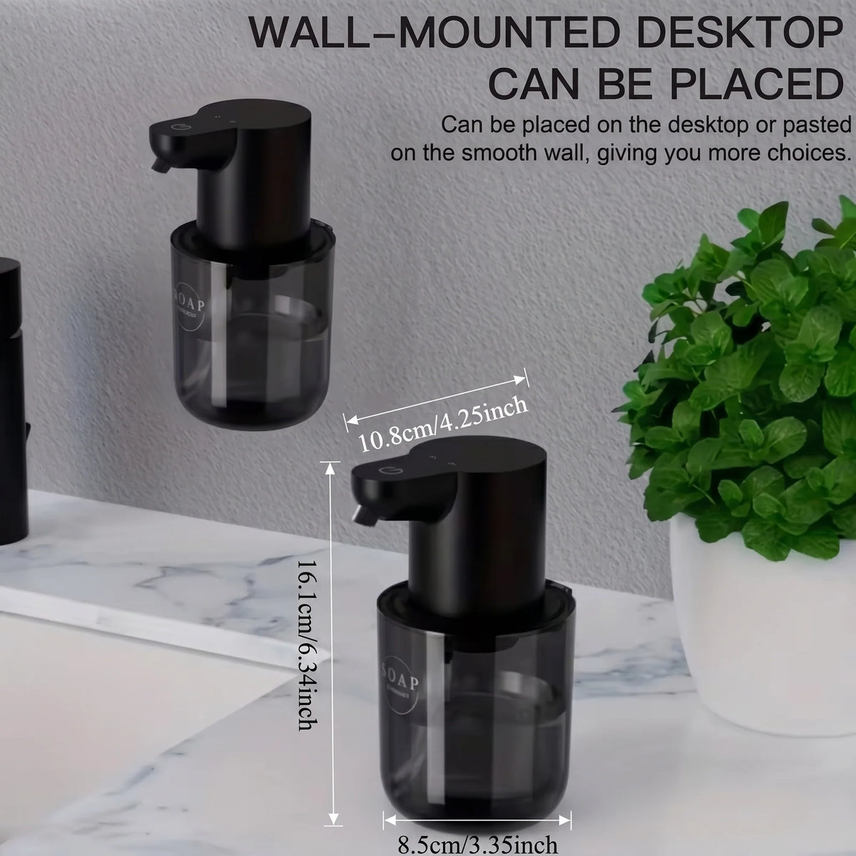 Automatic Soap Dispenser Touchless Rechargeable Foam & Droplet