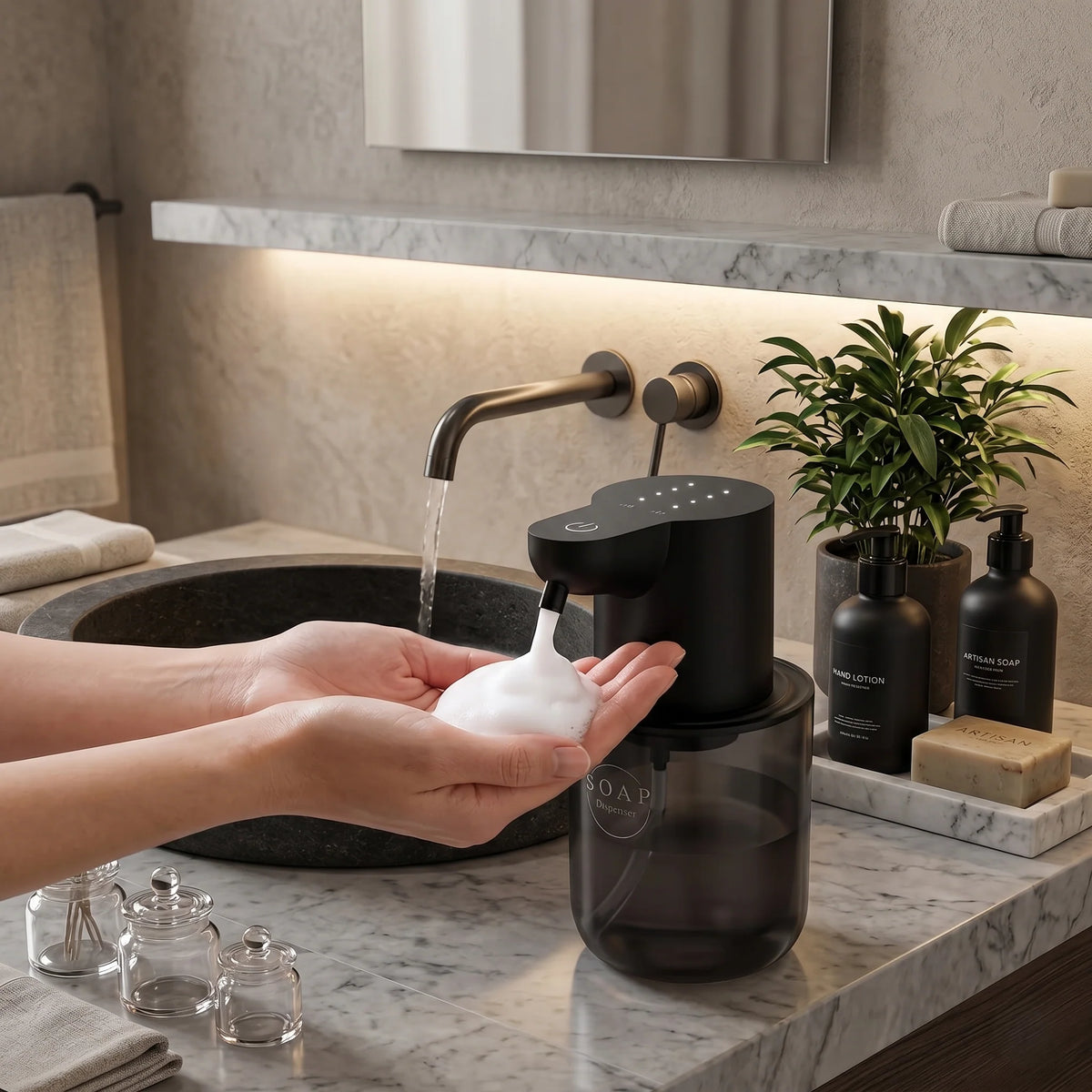 Automatic Soap Dispenser Touchless Rechargeable Foam & Droplet