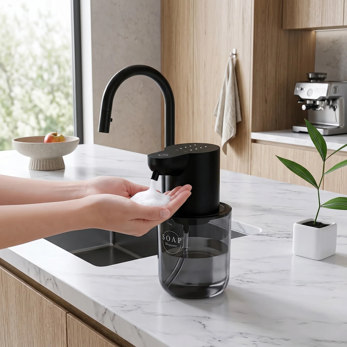 Automatic Soap Dispenser Touchless Rechargeable Foam & Droplet
