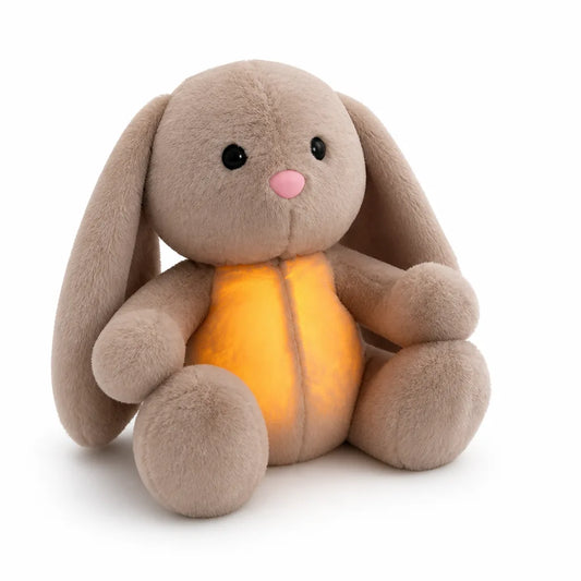 Baby Plush Bunny Breathing Night Light Battery Free