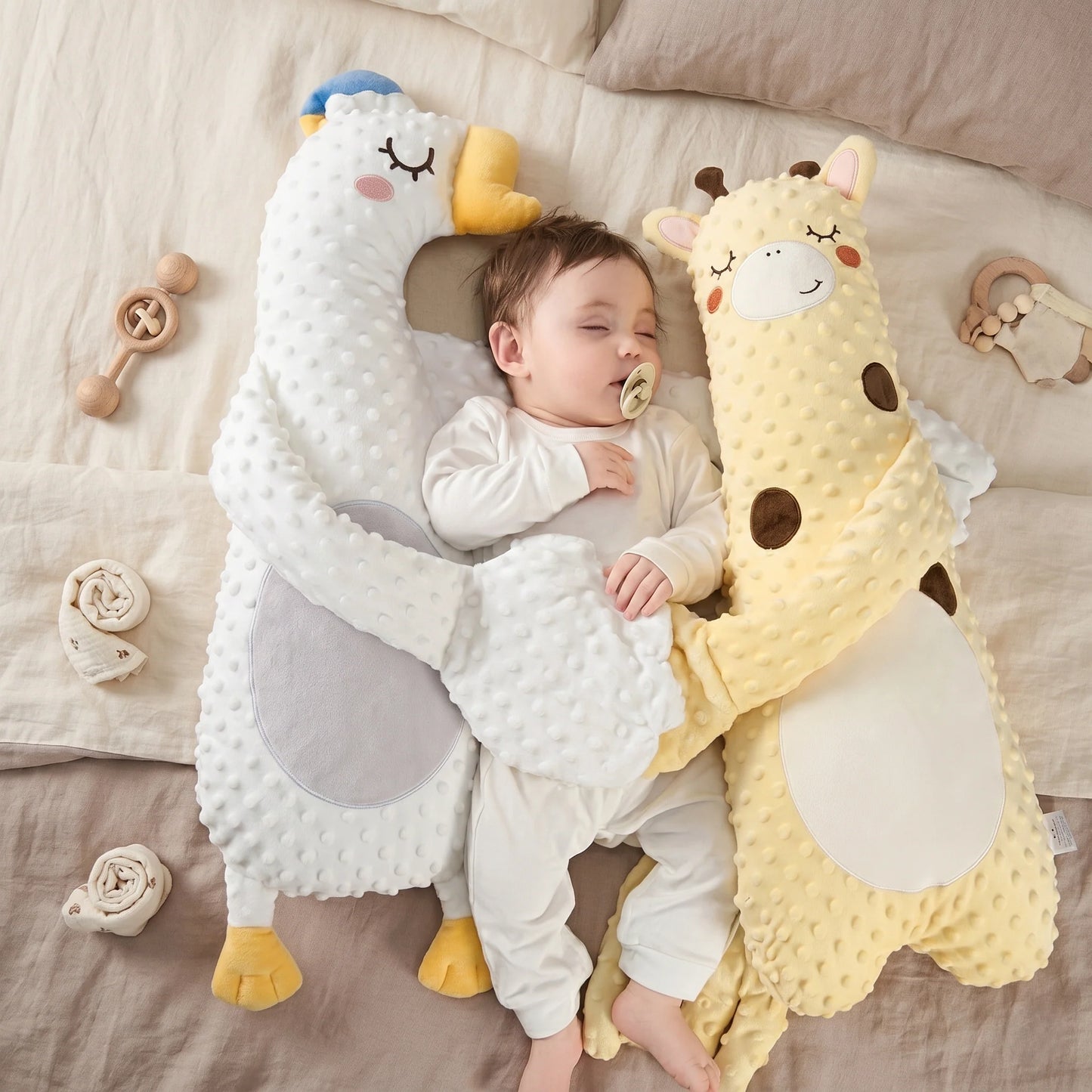 Baby Support Pillow U-Shaped Plush Removable Cotton Cover