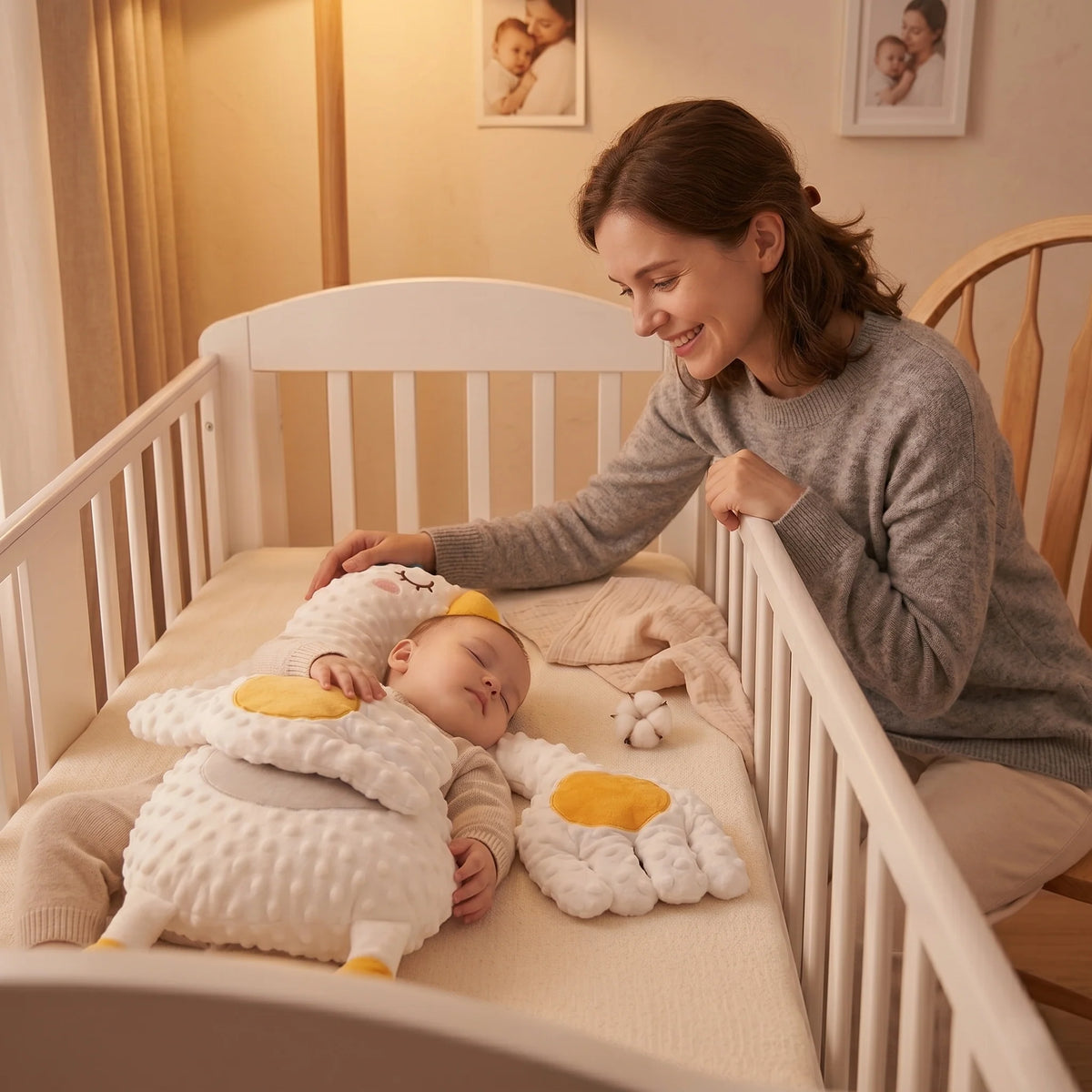 Baby Support Pillow U-Shaped Plush Removable Cotton Cover